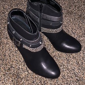JLo Bedazzled ankle boots
